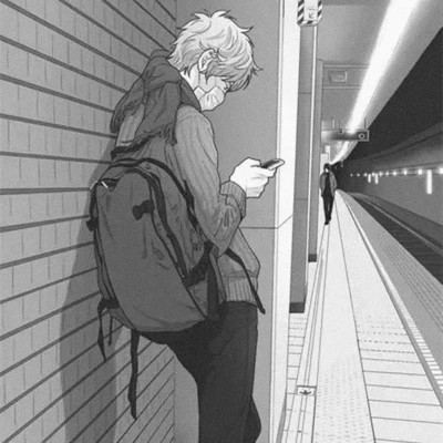 简约而不简单的潮流男生黑白动漫头像(图107)