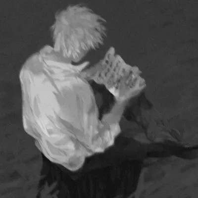 男生微信头像黑白动漫(图48)
