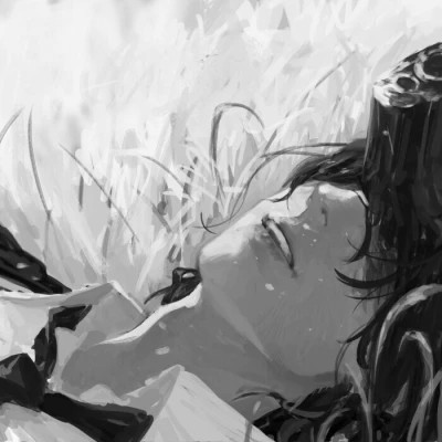 炫酷黑白风动漫男生头像高清(图70)
