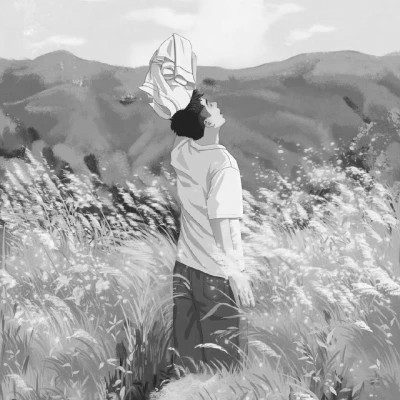 简约而不简单的潮流男生黑白动漫头像(图97)