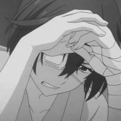 ins风高级质感黑白动漫男头像(图113)