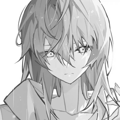 高质量黑白风动漫男生头像(图51)