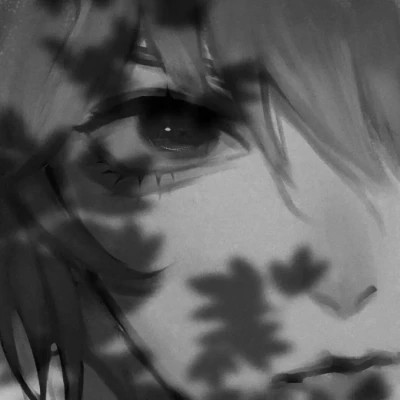 高质量黑白风动漫男生头像(图34)