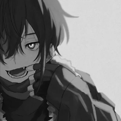 高质量黑白风动漫男生头像(图85)