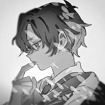 ins风高级质感黑白动漫男头像(图111)