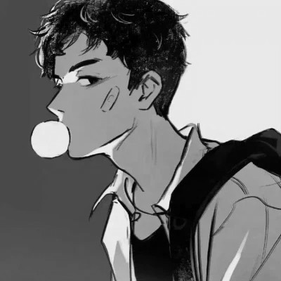 动漫黑白魅力男生专属酷炫头像(图41)