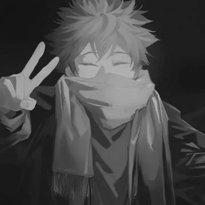 简约而不简单的潮流男生黑白动漫头像(图99)
