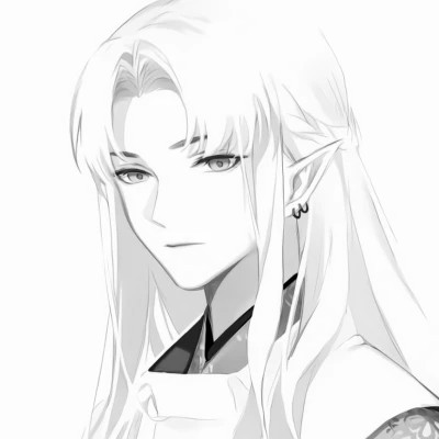 炫酷黑白风动漫男生头像高清(图52)