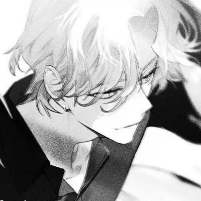 炫酷黑白风动漫男生头像高清(图58)