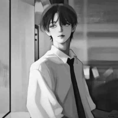 黑白男生头像二次元(图49)