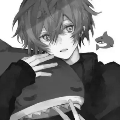 ins风高级质感黑白动漫男头像(图97)