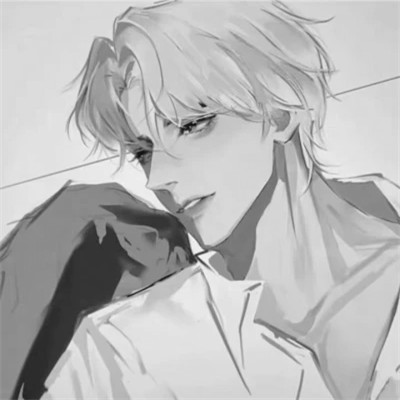 简约而不简单的潮流男生黑白动漫头像(图73)