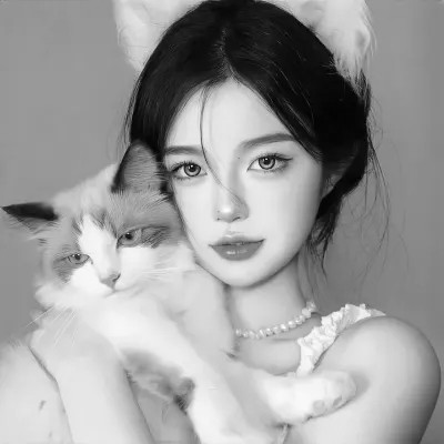 女生用的黑白头像(图82)