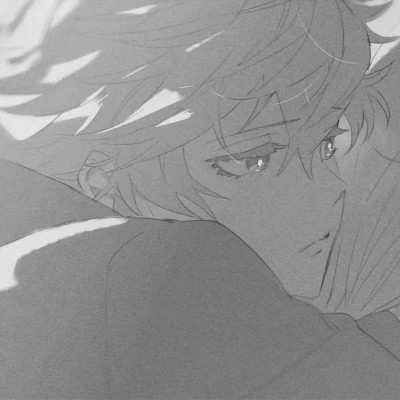 高质量黑白风动漫男生头像(图16)