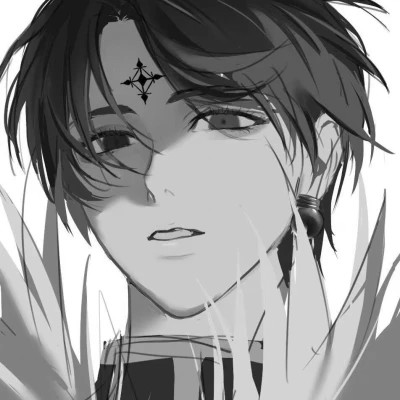 高质量黑白风动漫男生头像(图31)