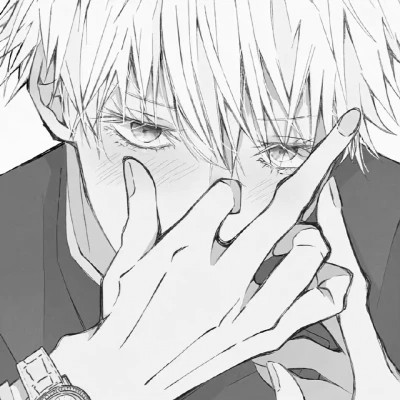 高质量黑白风动漫男生头像(图28)