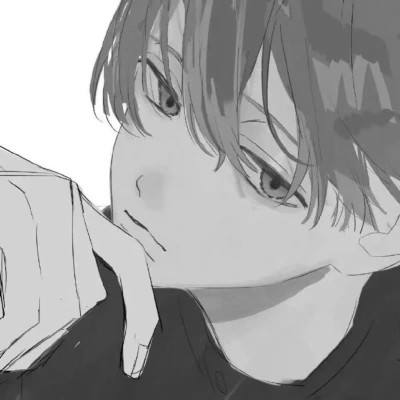 高质量黑白风动漫男生头像(图32)