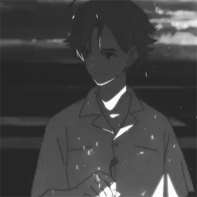 高质量黑白风动漫男生头像(图92)