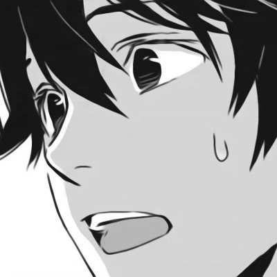 炫酷黑白风动漫男生头像高清(图88)