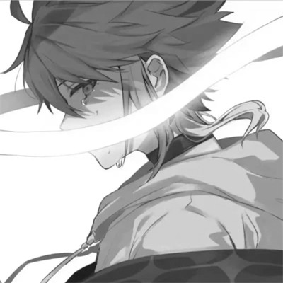 高质量黑白风动漫男生头像(图104)