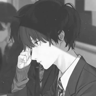 炫酷黑白风动漫男生头像高清(图78)