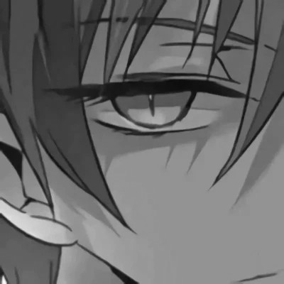 高质量黑白风动漫男生头像(图37)