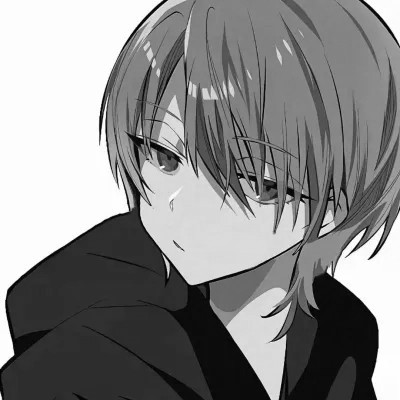 ins风高级质感黑白动漫男头像(图117)