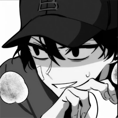 高质量黑白风动漫男生头像(图86)