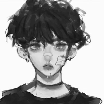 黑白男生头像二次元(图51)