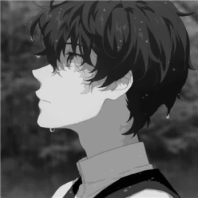 炫酷黑白风动漫男生头像高清(图77)