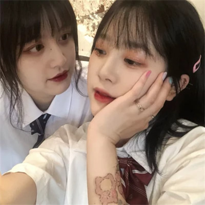 闺蜜头像真人可爱双人一左一右(图42)