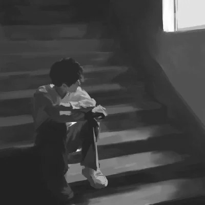 简约而不简单的潮流男生黑白动漫头像(图110)