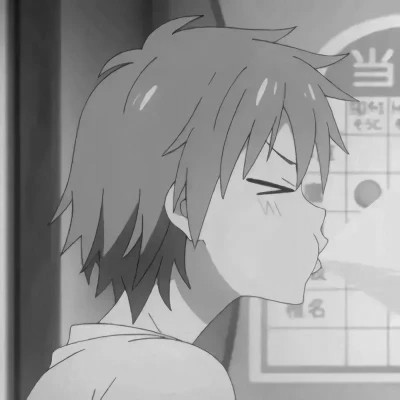 男生微信头像黑白动漫(图63)
