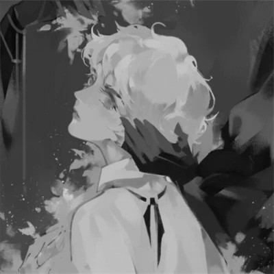 炫酷黑白风动漫男生头像高清(图66)