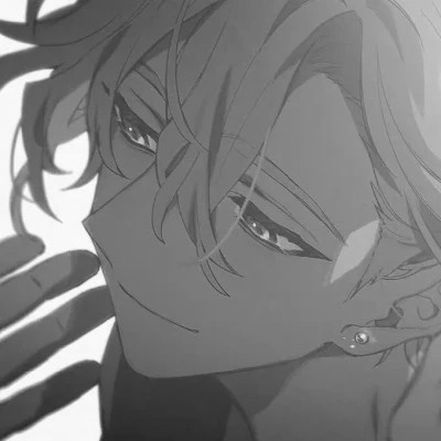 高质量黑白风动漫男生头像(图27)