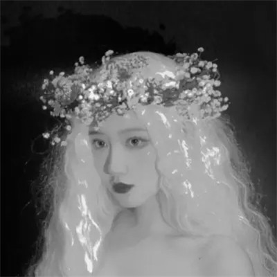 2024最新高清黑白美女头像图片(图113)