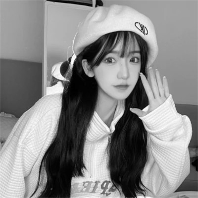 2024最新高清黑白美女头像图片(图85)