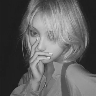 2024抖音热门黑白女头(图34)