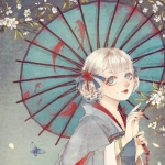 动漫诗情画意古风打伞女头图片