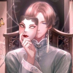 面具遮脸古风戏腔动漫男头图片