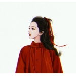 红色又飒又美手绘长发女头图片