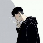 QQ抽烟男生霸气动漫头像图片