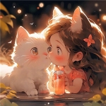 精选治愈系唯美小公主和猫咪头像图片，感受温暖与美好