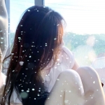 雪花特效少女头像图片，清新脱俗让你心动