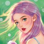 女生动漫神仙手绘温柔头像图片，心动一刻