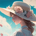 唯美玫瑰少女头像图片超清无水印版