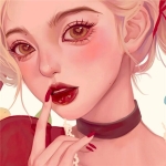 动漫风格手绘女生精致头像，细腻画风，触动心灵