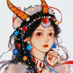 古风手绘女生卡通头像 独特风格 彰显魅力