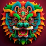 绝美国潮醒狮头像图片，彰显东方魅力！