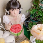 超级可爱的西瓜女孩头像，超萌超甜！